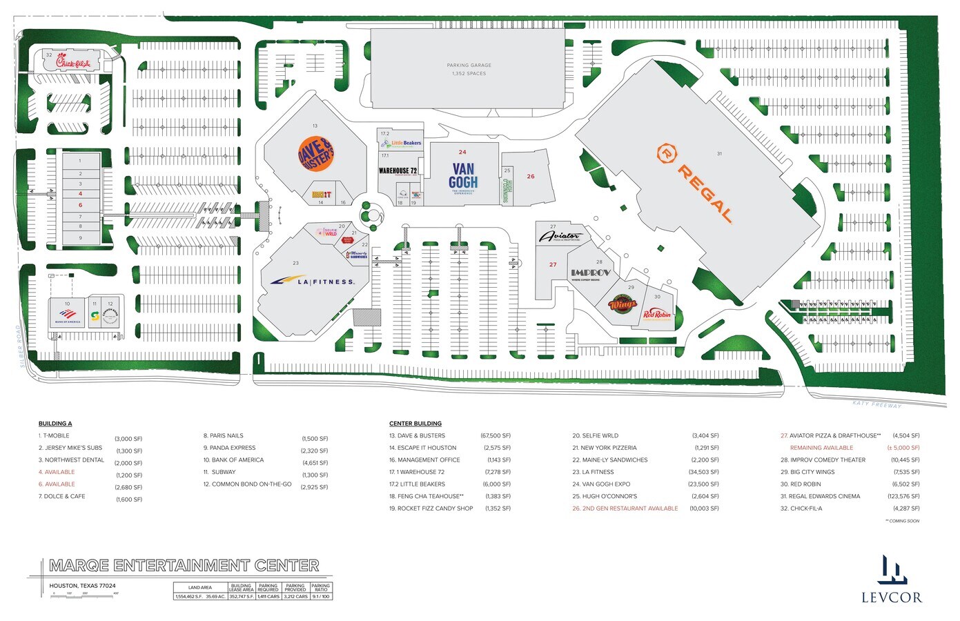 76007680 Katy Fwy, Houston, TX 77055 Marq'e Entertainment Center